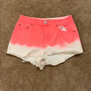 Pink ombré shorts from Urban Outfitters